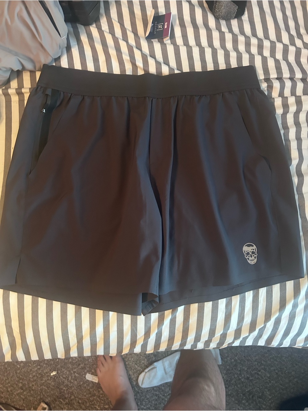 GYMREAPERS grey 5” inseam performance shorts
